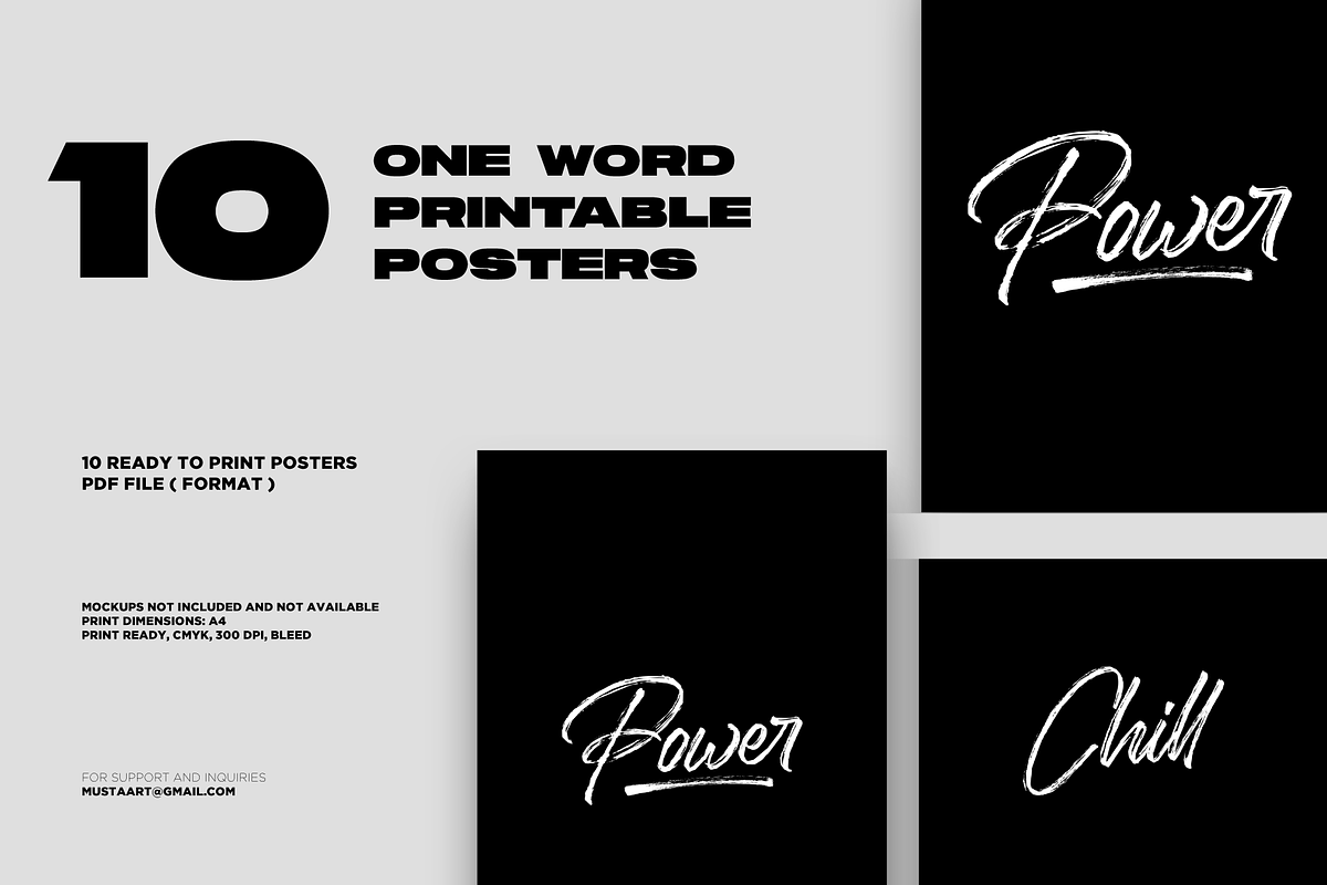 10 one word printable posters in Graphics - product preview 8