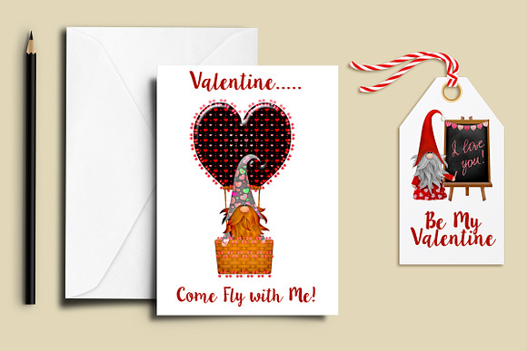 Valentines Scandia Gnomes ClipArt in Illustrations - product preview 6