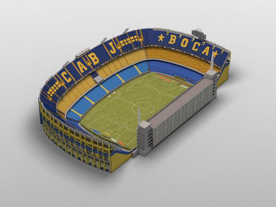 Low-poly Boca Juniors Stadium in Architecture - product preview 1