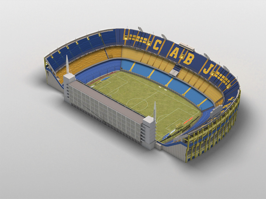 Low-poly Boca Juniors Stadium in Architecture - product preview 3