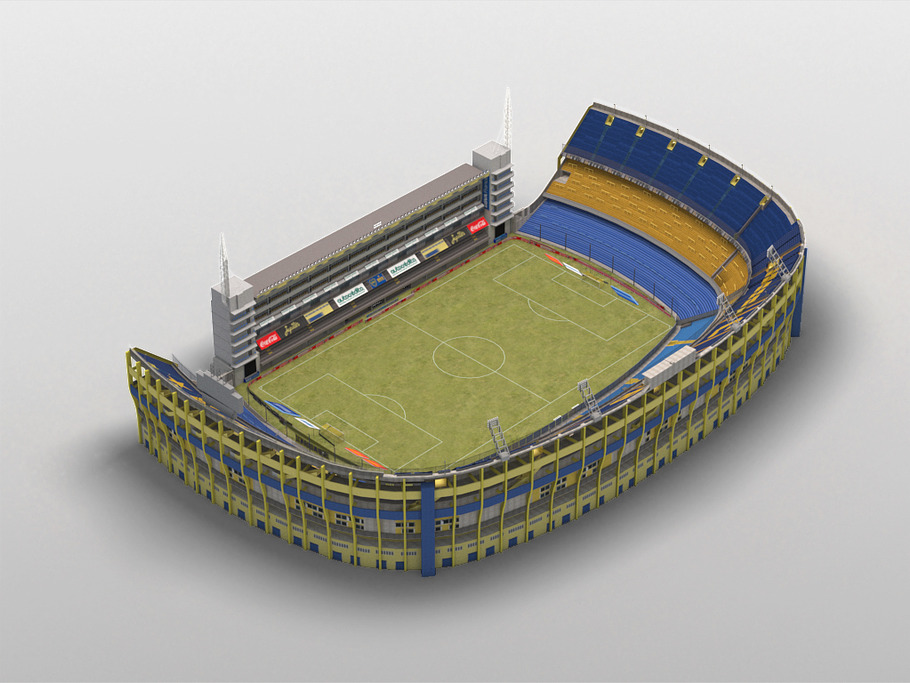 Low-poly Boca Juniors Stadium in Architecture - product preview 4