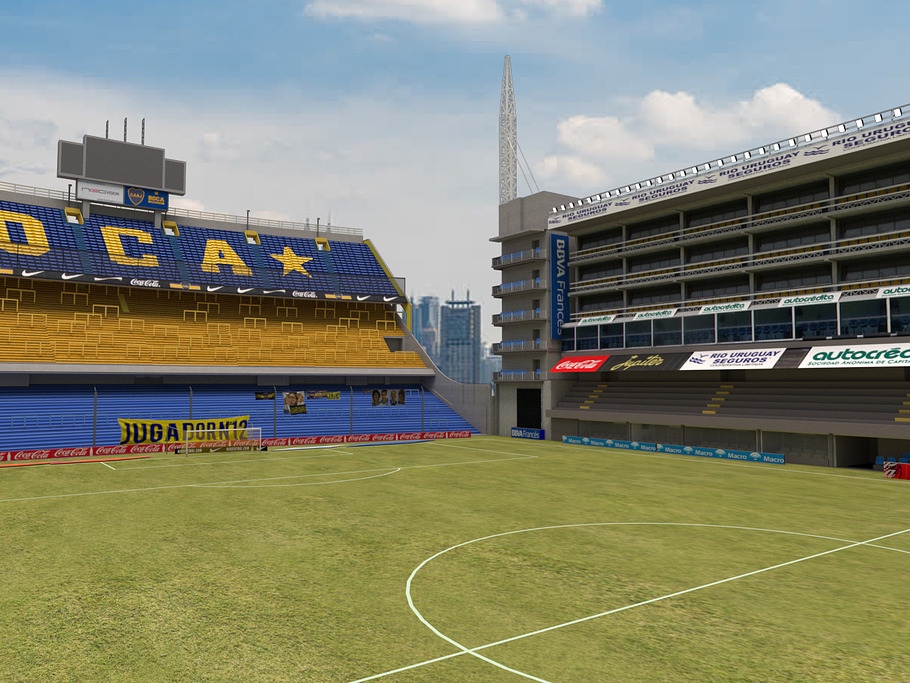 Low-poly Boca Juniors Stadium in Architecture - product preview 5