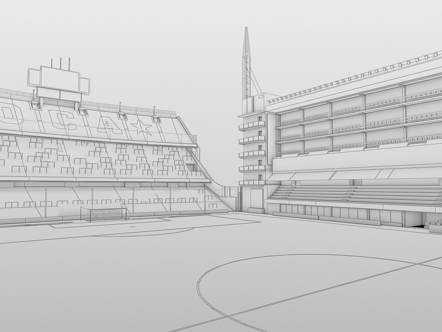Low-poly Boca Juniors Stadium in Architecture - product preview 6