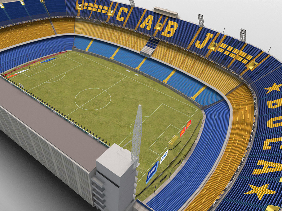 Low-poly Boca Juniors Stadium in Architecture - product preview 7