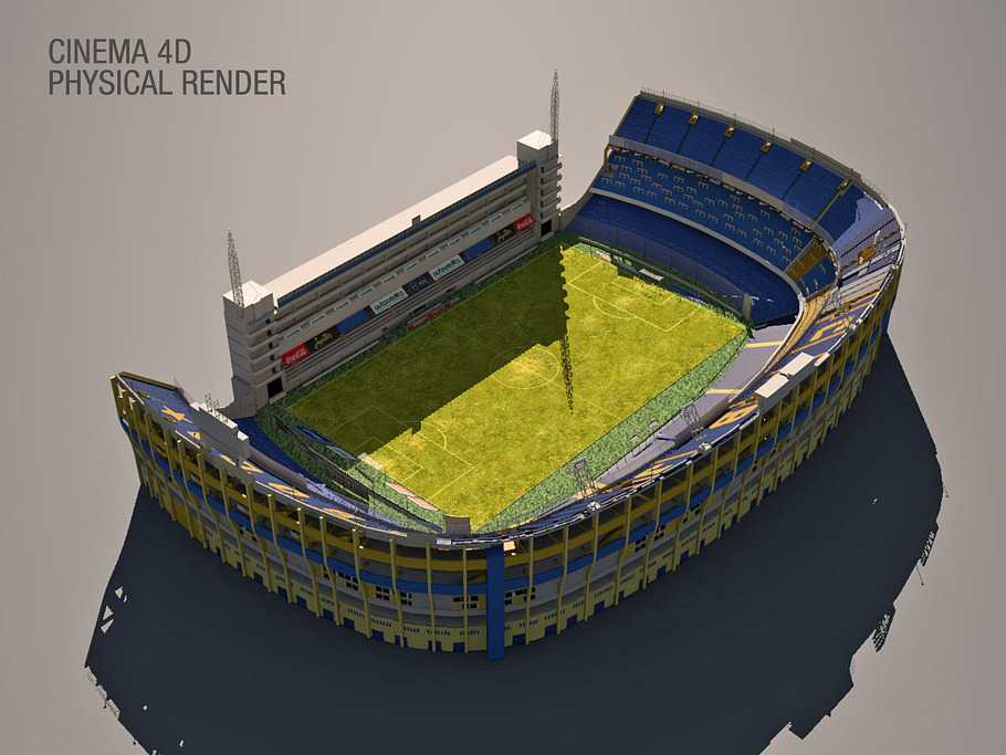 Low-poly Boca Juniors Stadium in Architecture - product preview 10