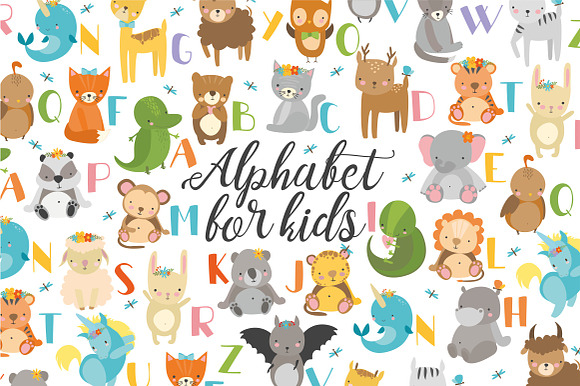 Kids bundle/ Cute baby animals in Illustrations - product preview 1