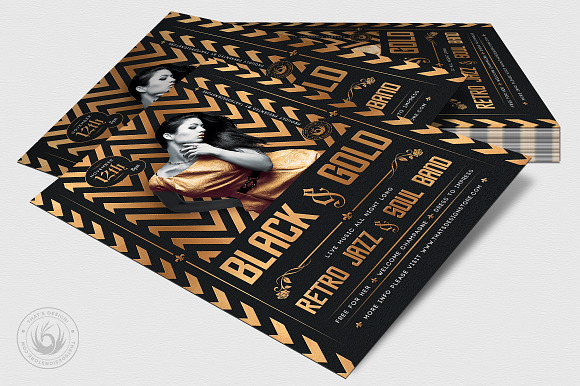 Black and Gold Flyer Template V18 in Flyer Templates - product preview 3