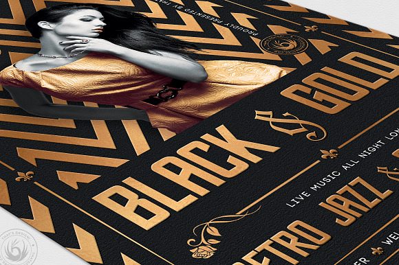 Black and Gold Flyer Template V18 in Flyer Templates - product preview 5