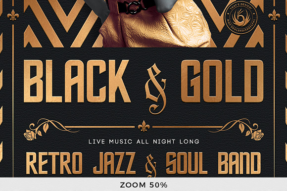 Black and Gold Flyer Template V18 in Flyer Templates - product preview 7