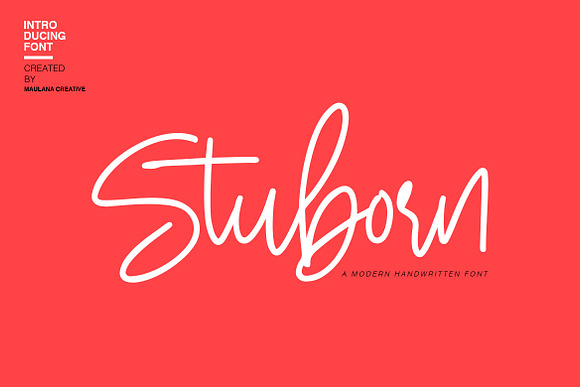 Stuborn - Modern Handwritten Font in Script Fonts - product preview 2