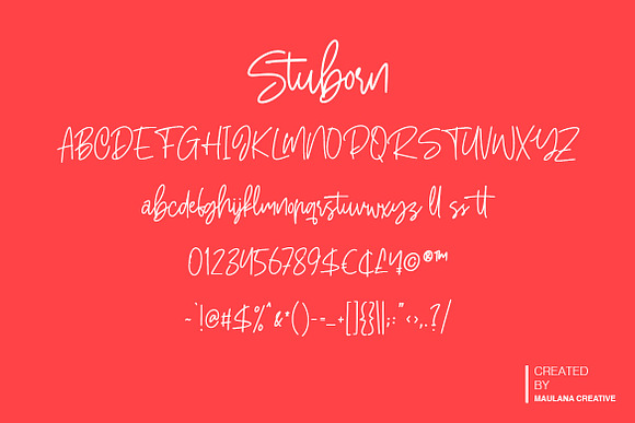 Stuborn - Modern Handwritten Font in Script Fonts - product preview 8