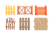 Different Wooden Fences Collection