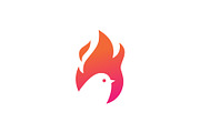 fire bird logo vector icon