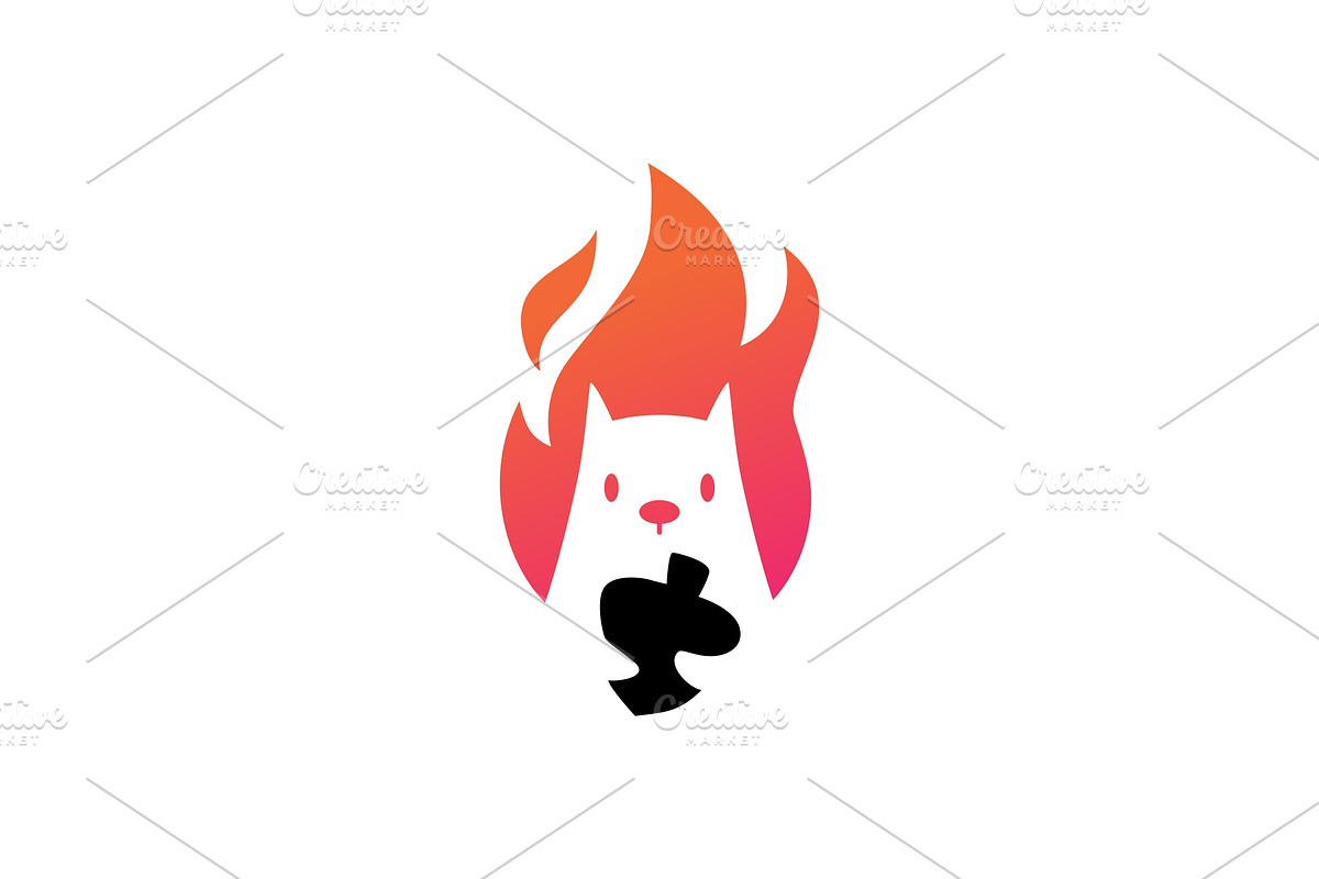 fire squirrel logo vector icon in Logo Templates - product preview 8
