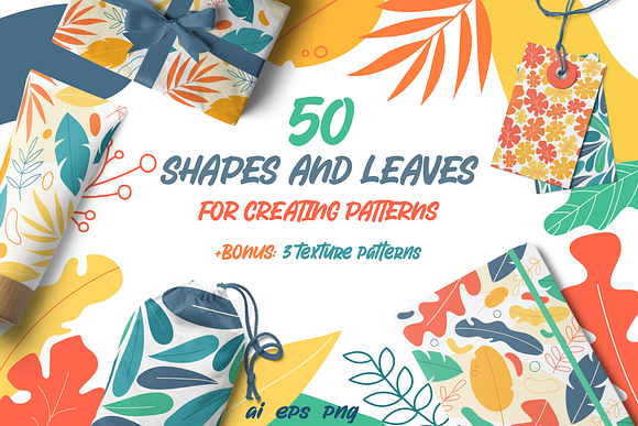 Shapes and leaves for patterns in Patterns - product preview 8