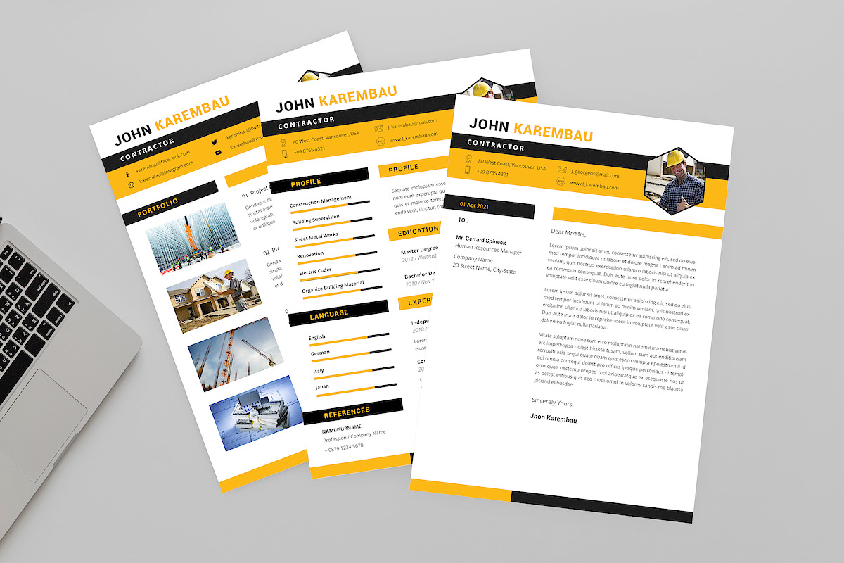 Contractor Resume Designer in Resume Templates - product preview 8