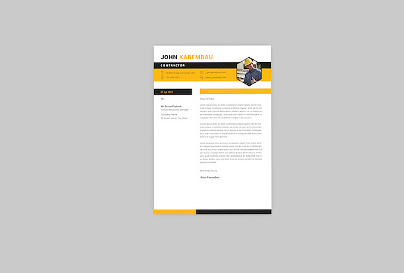 Contractor Resume Designer in Resume Templates - product preview 1