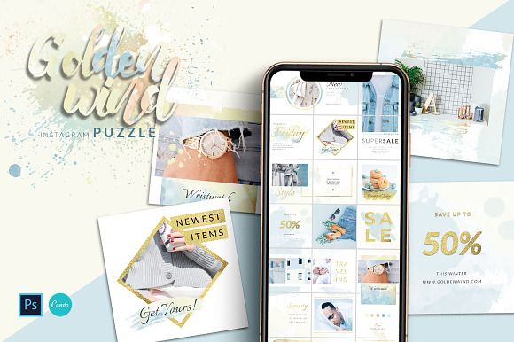 PUZZLE Bundle Instagram - PS & Canva in Instagram Templates - product preview 15