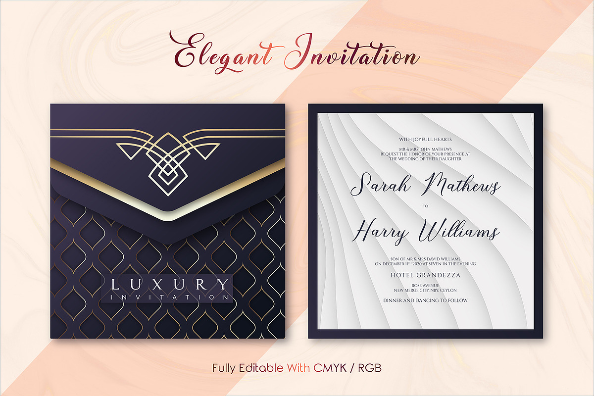 Elegant Mesh Invitation Ver : B in Card Templates - product preview 8