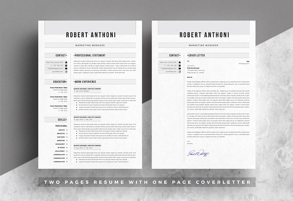 Professional Resume Template in Resume Templates - product preview 2