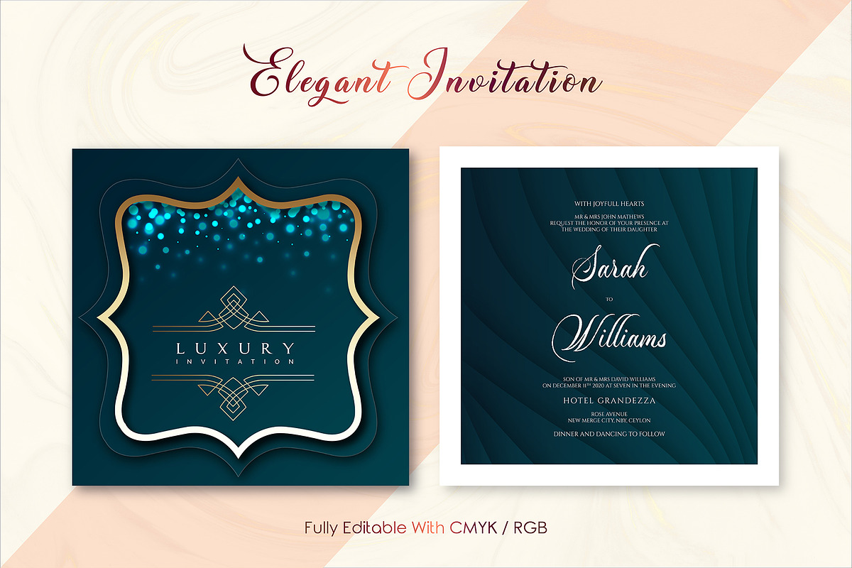 Elegant Invitation Template Ver : E in Card Templates - product preview 8