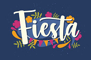 Fiesta lettering composition