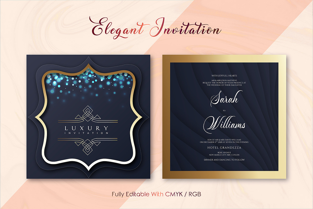 Elegant Invitation Template Ver : F in Card Templates - product preview 8