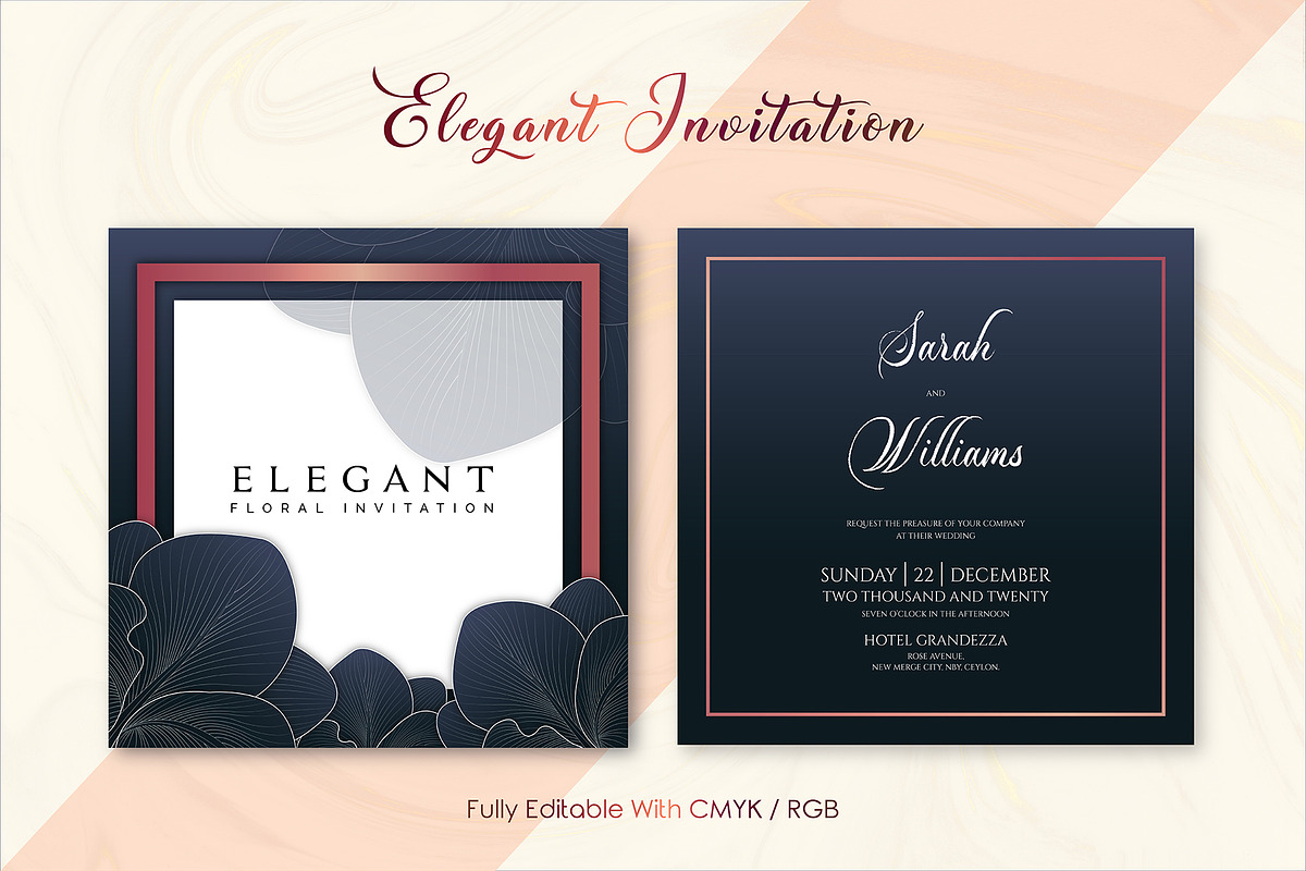 Elegant Invitation Template Ver : G in Card Templates - product preview 8