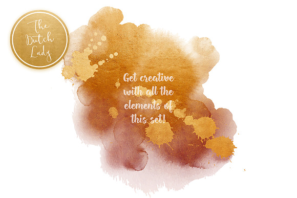 Cloudy Watercolor Ink Clipart Set in Illustrations - product preview 2