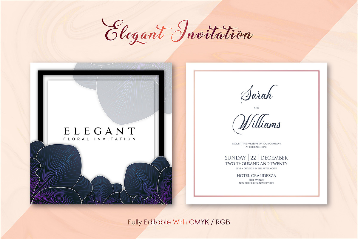 Elegant Invitation Template Ver : H in Card Templates - product preview 8