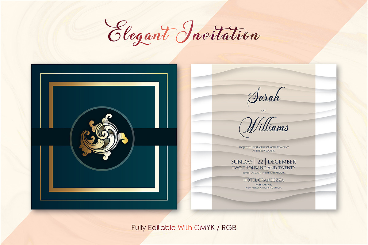 Elegant Invitation Template Ver : I in Card Templates - product preview 8