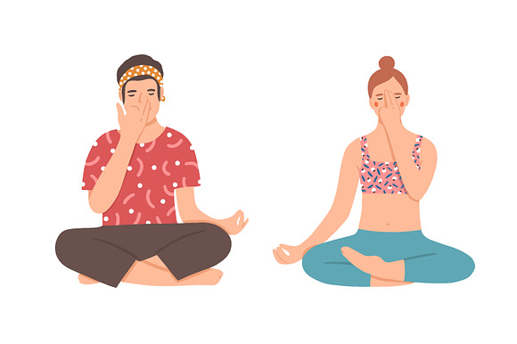 Pranayama breath practise in Illustrations - product preview 1
