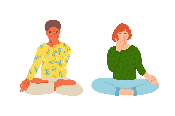 Pranayama breath practise in Illustrations - product preview 3