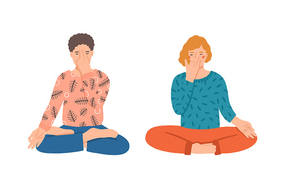 Pranayama breath practise in Illustrations - product preview 4
