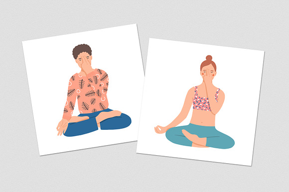 Pranayama breath practise in Illustrations - product preview 5