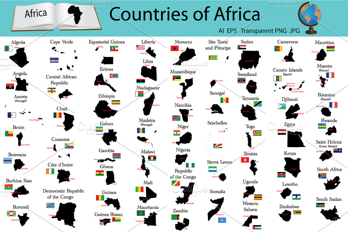 Countries of Africa in Illustrations - product preview 8