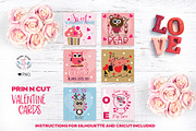 Valentines Print n Cut Card Set