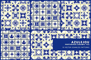 Azulejos seamless pattern set