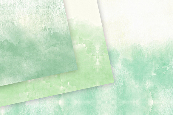 Mint Glitter & Watercolor Textures in Textures - product preview 7
