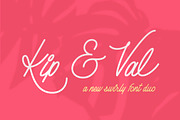 Kip & Val Script Font Duo