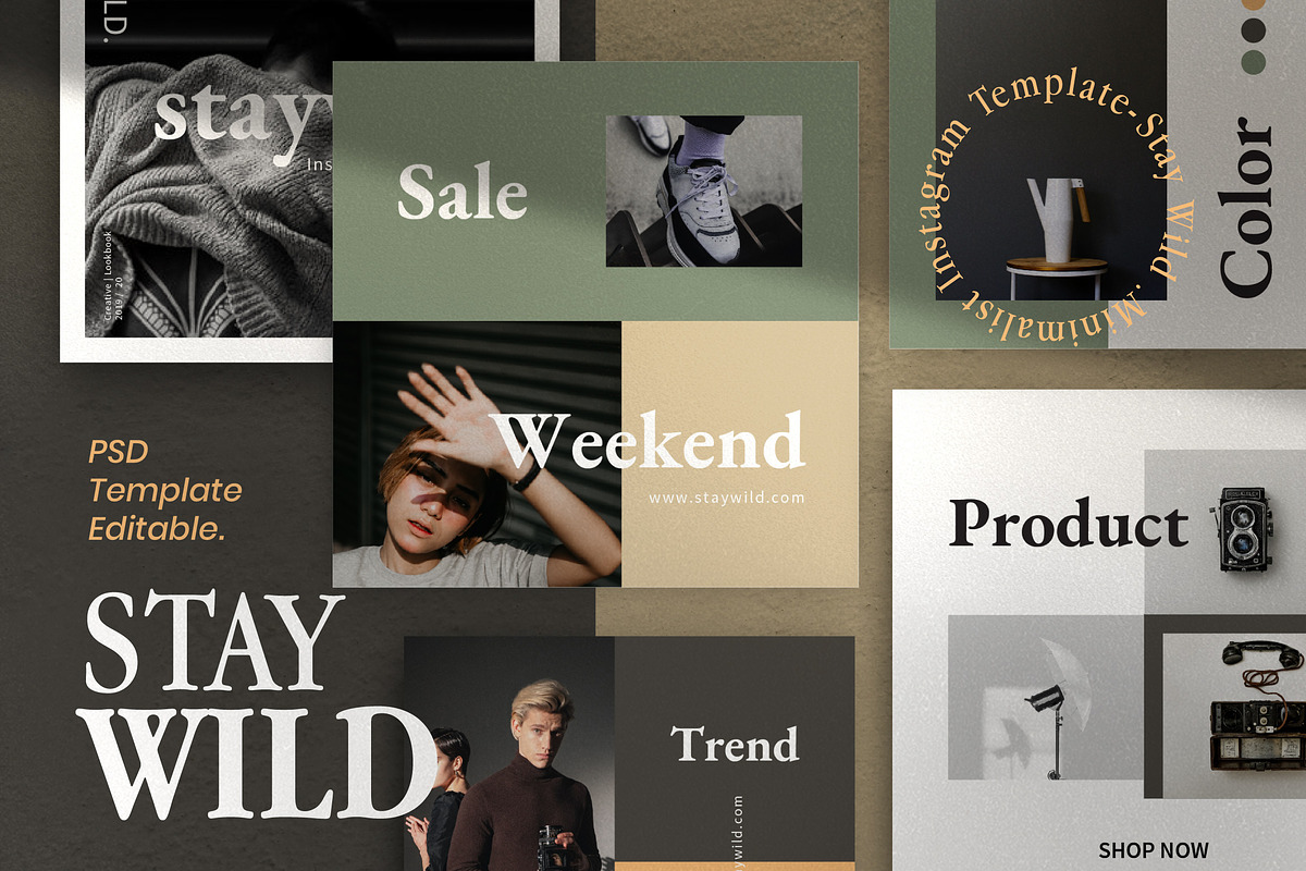 Staywild - Instagram Pack Bundle in Instagram Templates - product preview 8
