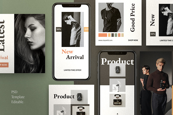 Staywild - Instagram Pack Bundle in Instagram Templates - product preview 1