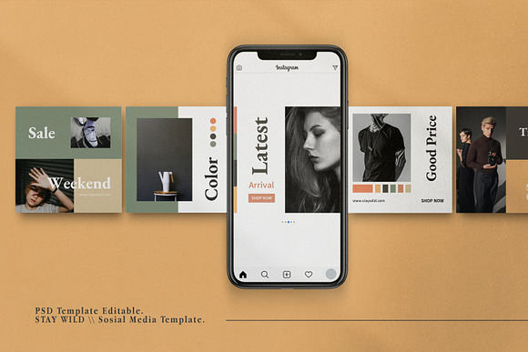 Staywild - Instagram Pack Bundle in Instagram Templates - product preview 2