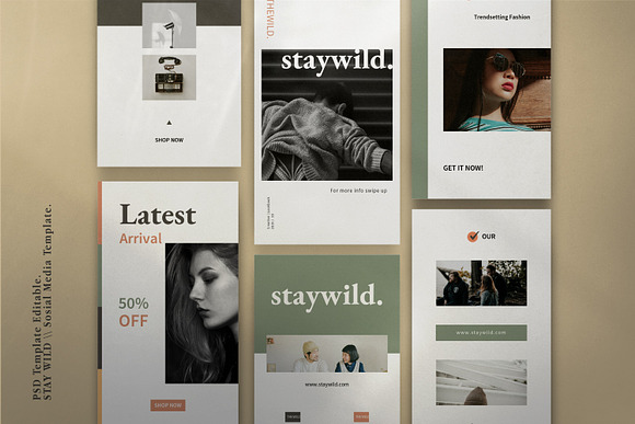 Staywild - Instagram Pack Bundle in Instagram Templates - product preview 4