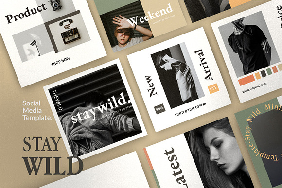 Staywild - Instagram Pack Bundle in Instagram Templates - product preview 13