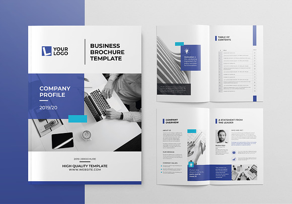 Word Profile Template 16 Pages in Brochure Templates - product preview 2
