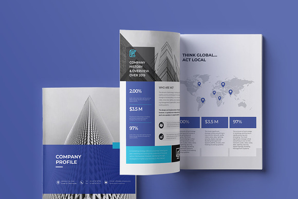 Word Profile Template 16 Pages in Brochure Templates - product preview 4
