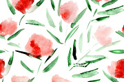 Watercolor floral seamless pattern