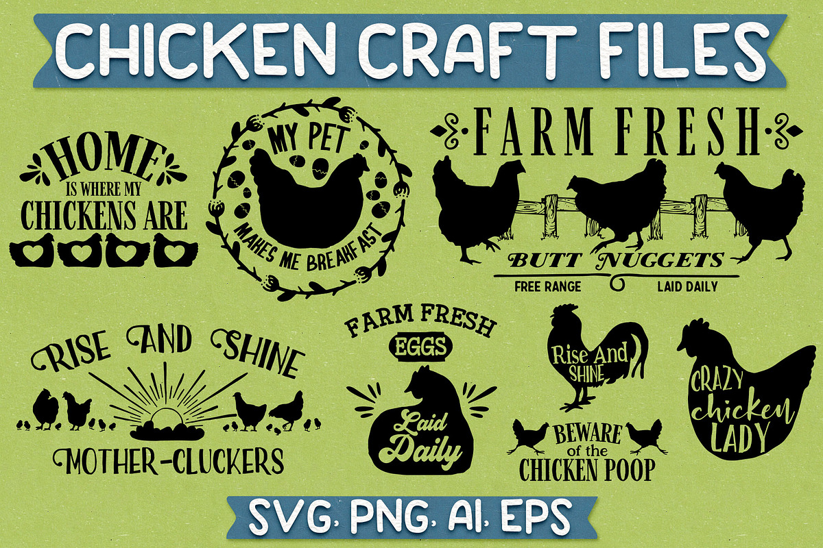 Chicken Craft SVG Files in Illustrations - product preview 8