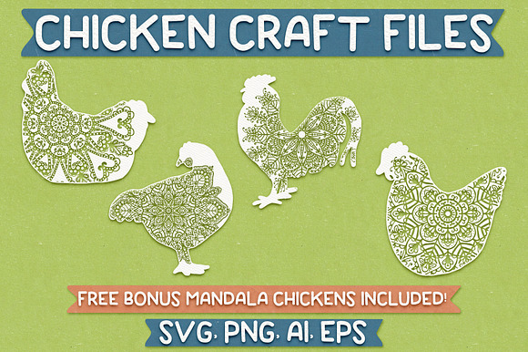 Chicken Craft SVG Files in Illustrations - product preview 2